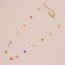 Fashion 1# Glass Flower Bead Pearl Bead Necklace