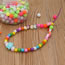 Fashion Color Acrylic Rice Beads Beaded Love Trojan Bow Mobile Phone Chain