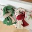 Fashion Rose Red Heart Dongdong Love Knitted Scarf