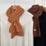 Fashion Apricot Twist Knitted Label Scarf