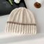 Fashion Apricot Polyester Knitted Beanie