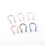 Fashion Steel Color Stainless Steel Geometric Double Circle Fake Nose Ring