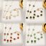 Fashion Three Piece Set Green Shell Gold Stainless Steel Mother-of-pearl Flower Earrings Bracelet Necklace Set
