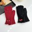 Fashion Cherry Black Cherry Knitted Wool Touchscreen Five-finger Gloves