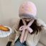 Fashion Colorful Apricot Colorful Button Plush Knitted Hood