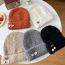 Fashion Black Polar Fleece Button-knit Beanie