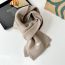 Fashion Grey Wool Patch Knitted Scarf