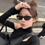 Fashion Black Tac Oval Sunglasses