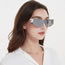Fashion Black Double Gray Frameless One-piece Sunglasses