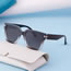 Fashion Bright Black With Gray On Top And Tea On Top Large Square Frame Sunglasses