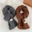 Fashion Off White Imitation Cashmere Knitted Patch Scarf