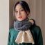 Fashion White Faux Cashmere Knitted Houndstooth Scarf