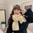Fashion Brown Polyester Knitted Patch Scarf
