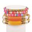 Fashion 2# Colorful Polymer Clay Geometric Beaded Bracelet Set