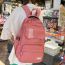 Fashion Pink Oxford Cloth Large Capacity Backpack