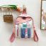 Fashion Pink Oxford Cloth Contrast Color Large Capacity Children's Backpack