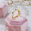 Fashion Gold Copper Set Zirconium Pearl Flower Open Ring