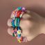 Fashion 5# Color-with Flowers Rice Beaded Flower Ring