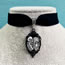 Fashion Black Alloy Oval Skull Collar