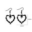 Fashion Black Alloy Thorn Wire Love Earrings