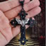 Fashion Silver Alloy Cross Moth Necklace