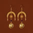 Fashion Gold Alloy Moon Sun Earrings