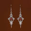 Fashion Silver Alloy Diamond Cross Earrings