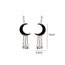 Fashion Silver Alloy Moon Tassel Earrings