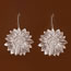 Fashion Silver Alloy Geometric Flower Earrings