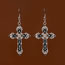 Fashion Black Alloy Pattern Cross Earrings