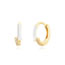 Fashion 9# Copper Inlaid Diamond Round Earrings