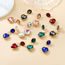 Fashion Ab Color Alloy Diamond Love Earrings