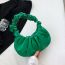 Fashion Green Pu Pleated Handbag
