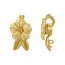 Fashion Gold Gold-plated Copper Five-petal Flower Pendant