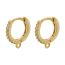 Fashion Platinum 1 Pair Gold-plated Copper Inlaid With Zirconium Round Fittings
