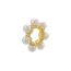 Fashion 2# Gold Plated Copper Round Beaded Accessories With Pearls