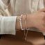Fashion 1# Pure Copper Pearl Bead Square Bracelet