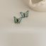Fashion Green Acrylic Diamond Butterfly Earrings