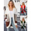 Fashion White Sweater Jacket Polyester Contrast Sweater Hooded Jacket