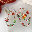 Fashion C Santa + Christmas Tree Resin Colorful Ball Beads Santa Claus Christmas Tree Mobile Phone Chain