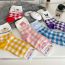 Fashion Kurome [1 Pair Additional Packaging Available Wangwang Remembers To Say] Cotton Mid-calf Socks With Cartoon Plaid Print