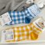Fashion Kurome [1 Pair Additional Packaging Available Wangwang Remembers To Say] Cotton Mid-calf Socks With Cartoon Plaid Print