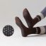 Fashion 1 Pair [black And Gray] Cotton Colorblock Anti-slip Mid-calf Socks