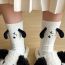 Fashion Black Ear Trimmer [one Pair] Three-dimensional Doll Black Ears Puppy Mid-calf Socks