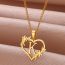 Fashion Q Stainless Steel Hollow Love Flower 26 Letter Necklace