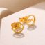 Fashion Golden-4 Stainless Steel Geometric Love Earrings