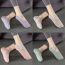 Fashion 1 Pair [pink With Socks] Cotton Silicone Non-slip Boat Socks