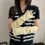 Fashion Light Khaki Extended Half Finger Solid Color Knitted Patch Half Finger Gloves