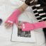 Fashion Pink Half Finger Solid Color Knitted Patch Half Finger Gloves