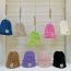 Fashion Pink Letter Patch Braided Knitted Children's Beanie